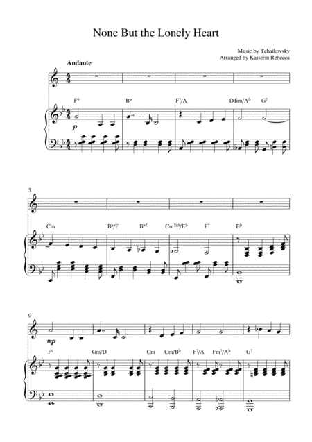 None But The Lonely Heart (arr. Kaiserin Rebecca)