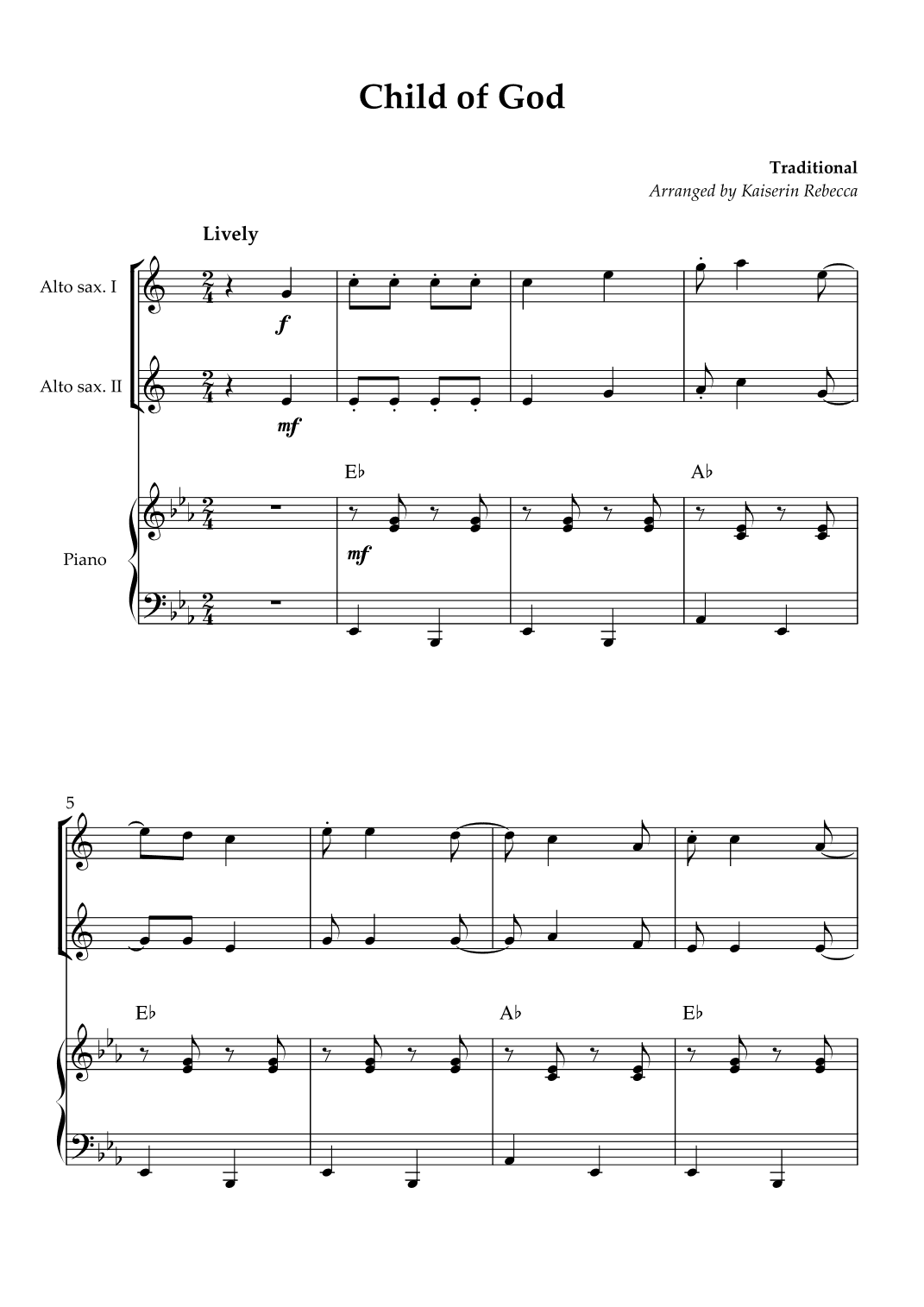 Child of God (arr. Kaiserin Rebecca)