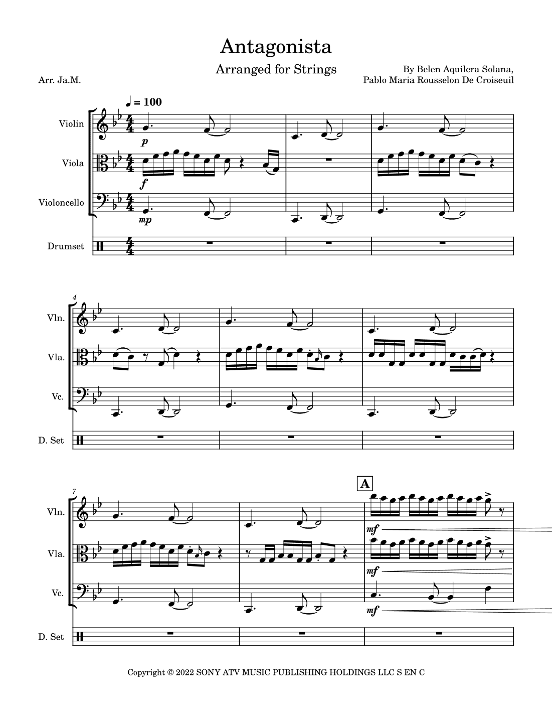 Antagonista (arr. Jaidan Malloy (Ja.M.))