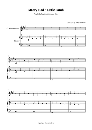 Marry Had  a Little Lamb (arr. Peter Andrew)