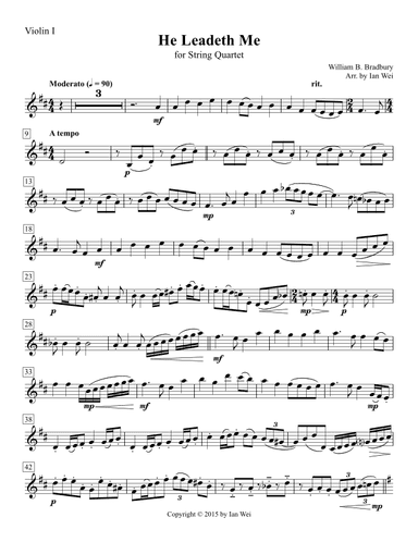 He Leadeth Me for String Quartet (arr. Ian Wei)