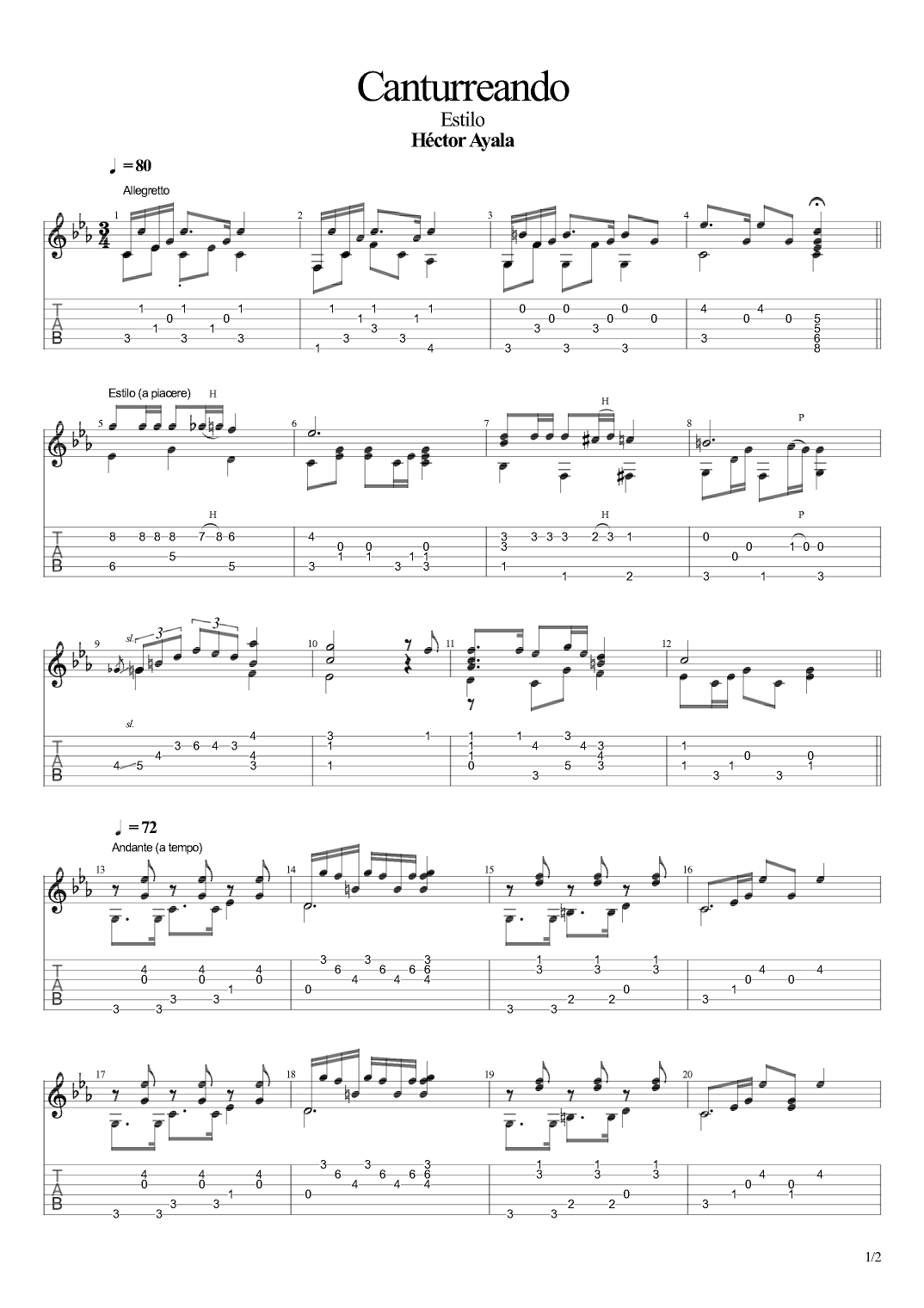 Canturreando (Argentine Folk) (arr. Leonardo Ramos)