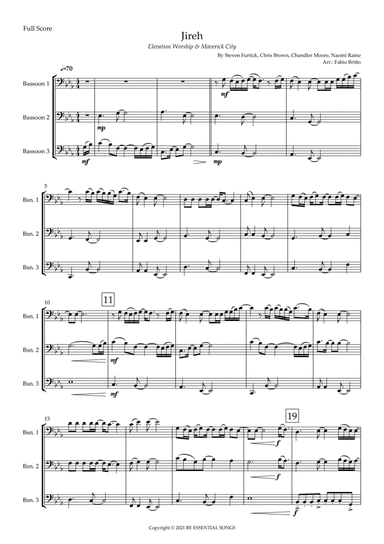 Jireh (arr. Fabio Britto)