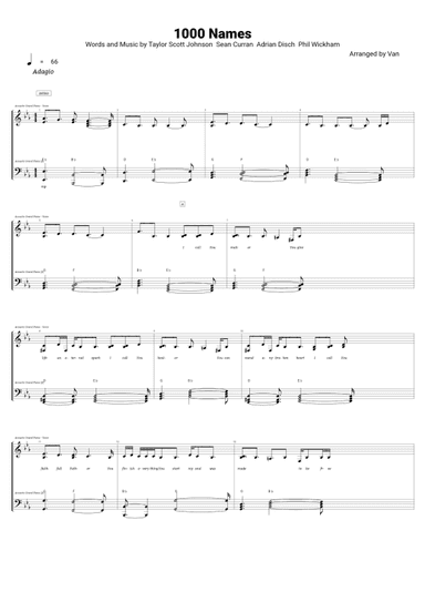 1,000 Names (arr. Van)