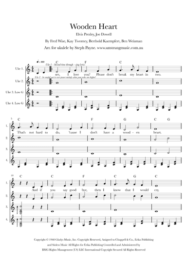 Wooden Heart (arr. Steph Payne)