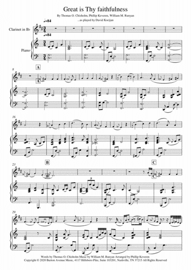 Great Is Thy Faithfulness (arr. David Kocijan)