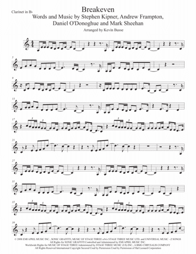 Breakeven (arr. Kevin Busse)