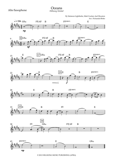 Oceans (where Feet May Fail) (arr. Fernando Britto)