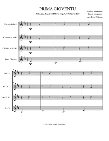 Prima Gioventu (arr. John T Sarno)