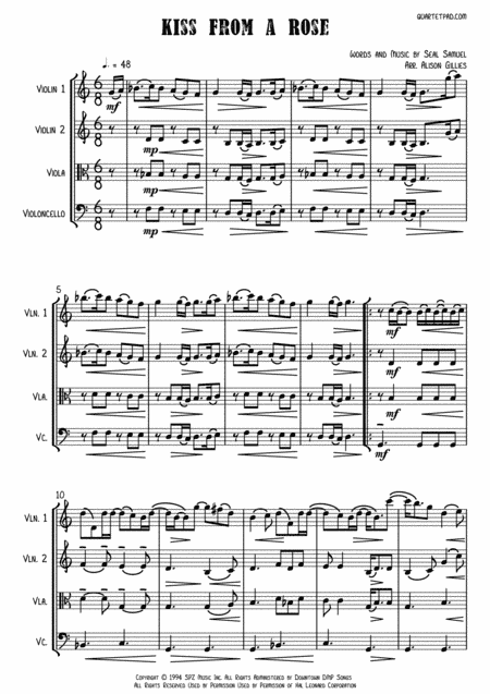 Kiss From A Rose (arr. Alison Gillies)