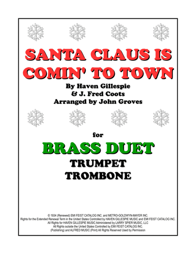 Santa Claus Is Comin' To Town (arr. John Groves)