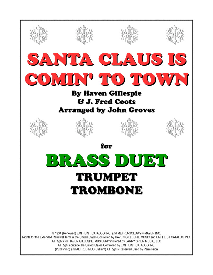 Santa Claus Is Comin' To Town (arr. John Groves)
