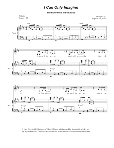 I Can Only Imagine (arr. Stephen DeCesare)