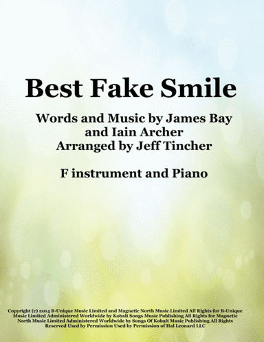 Best Fake Smile (arr. Jeff Tincher)