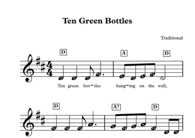 Ten Little Bottles (in D Major) (arr. Suzan Beyazit)