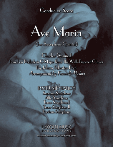 Ave Maria - Gounod & Bach (for Saxophone Quintet SATTB) (arr. Kenneth Abeling)