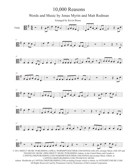 10,000 Reasons (Bless The Lord) (arr. Kevin Busse)