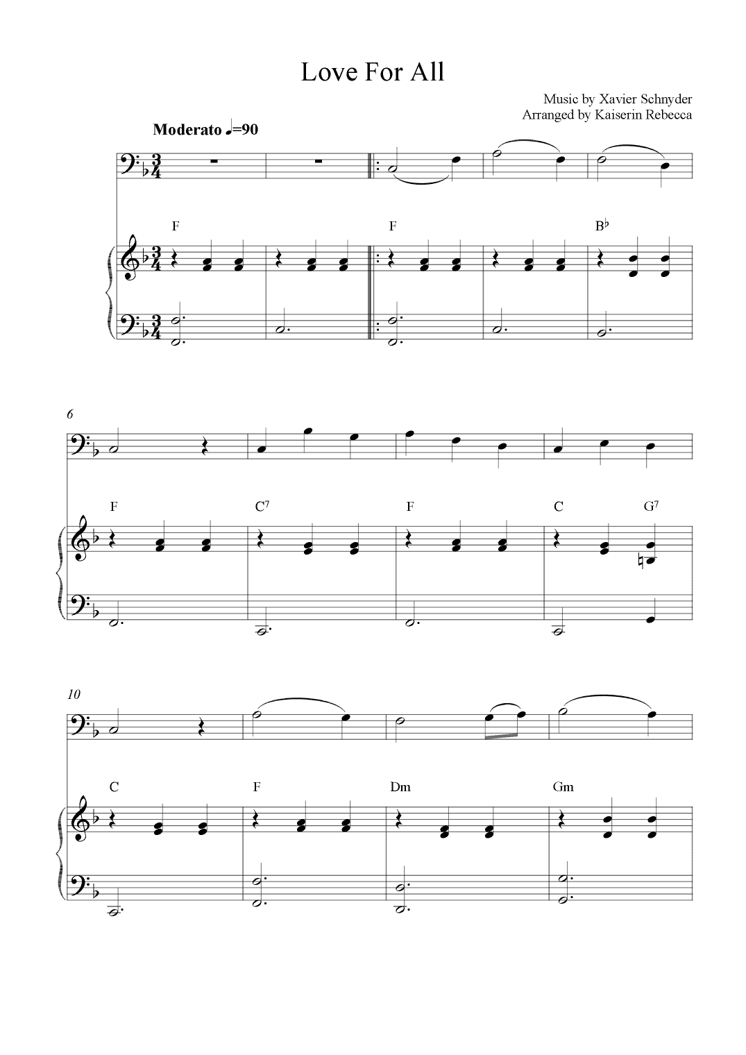 Love For All (arr. Kaiserin Rebecca)