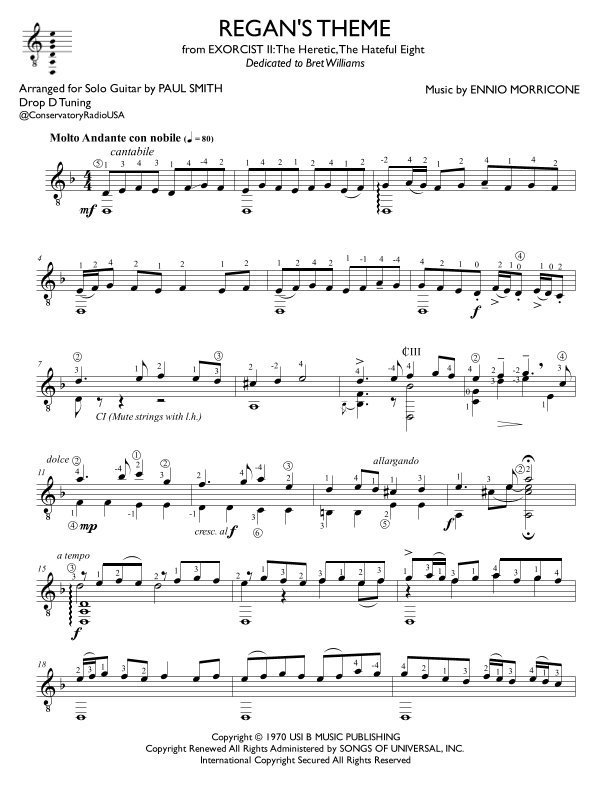 Regan's Theme (arr. Paul Smith)