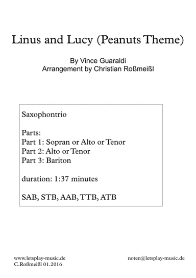 Linus And Lucy (arr. Christian Roßmeißl)