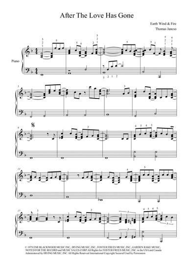 After The Love Has Gone (arr. Thomas Jancso)