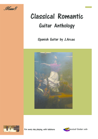Spanish classical guitar with tablature by J.Arcas (arr. PianoSheetNow)