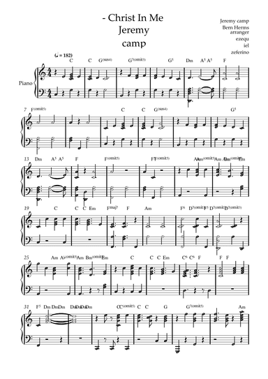 Christ In Me (arr. ezequiel zeferino)