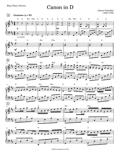 Pachelbel's Canon in D (arr. AJ Tan)