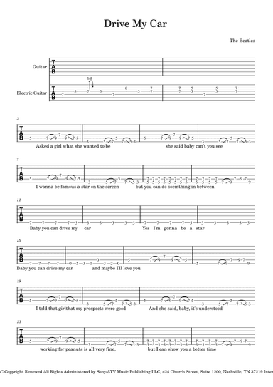 Drive My Car (arr. The Smelly Tele)