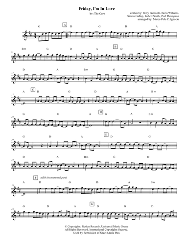 Friday I'm In Love (arr. Marco Polo C. Ignacio)