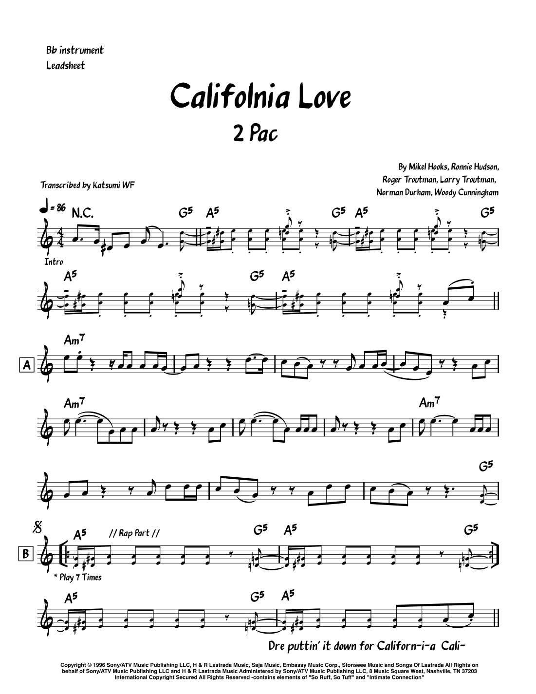 California Love (remix) (arr. Katsumi WF)
