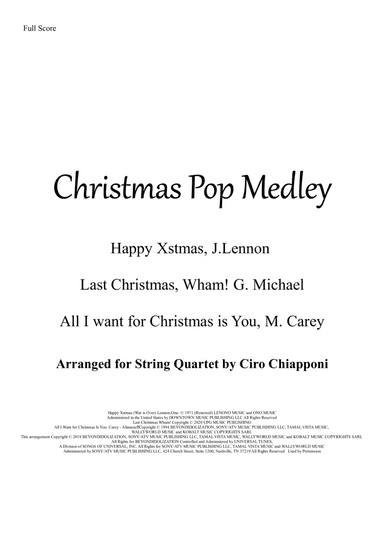 Happy Xmas (war Is Over) (arr. Ciro Chiapponi)