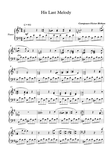 His Last Melody