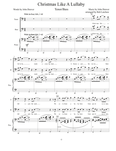 Christmas Like A Lullaby (arr. Bob Latchaw (ASCAP))