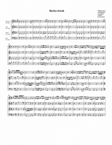 Barley-break (arrangement for 4 recorders) (arr. Gil Garty)