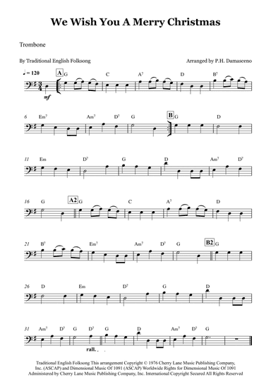 We Wish You A Merry Christmas (arr. P.H. Damasceno)
