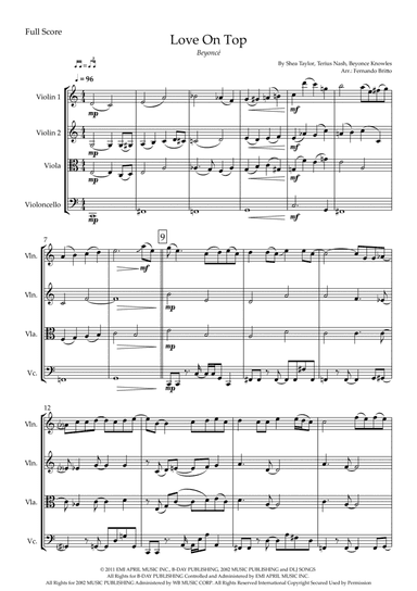 Love On Top (arr. Fernando Britto)