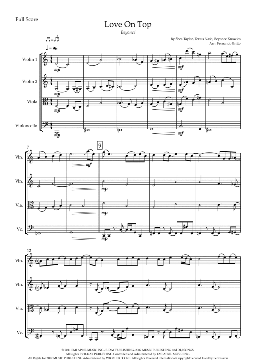 Love On Top (arr. Fernando Britto)