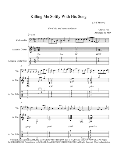 Killing Me Softly With His Song (arr. Milorad Petrovic)