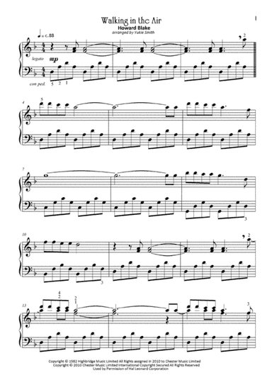 Walking In The Air (arr. Yukie Smith)