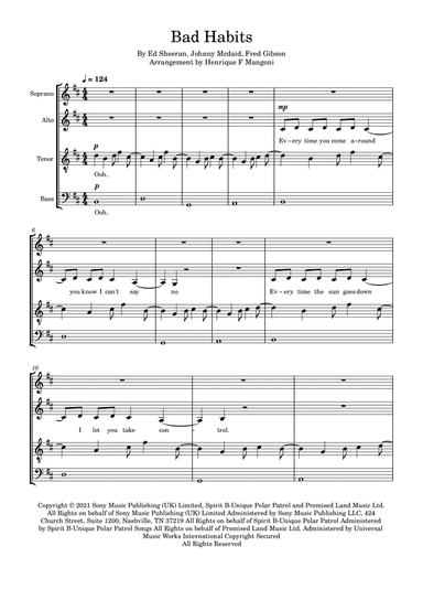 Bad Habits (arr. Henrique F Mangoni)