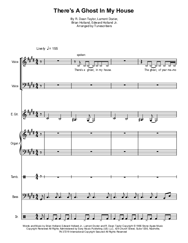 There's A Ghost In My House (arr. Tunescribers)