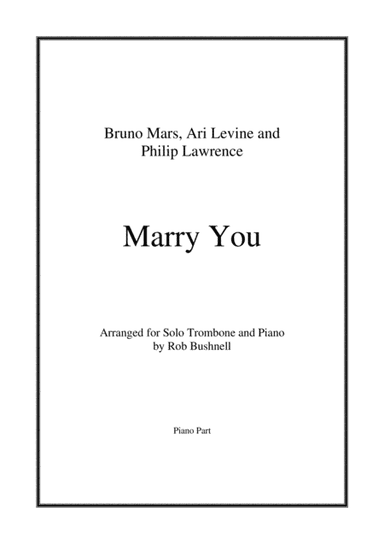 Marry You (arr. Rob Bushnell)