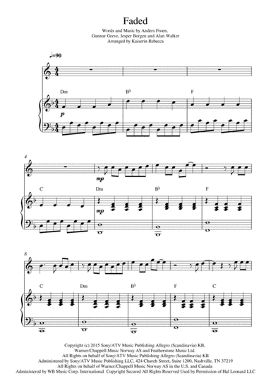 Faded (arr. Kaiserin Rebecca)