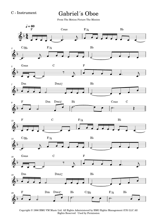 Gabriel's Oboe (arr. Fabio Eduardo de Oliveira)