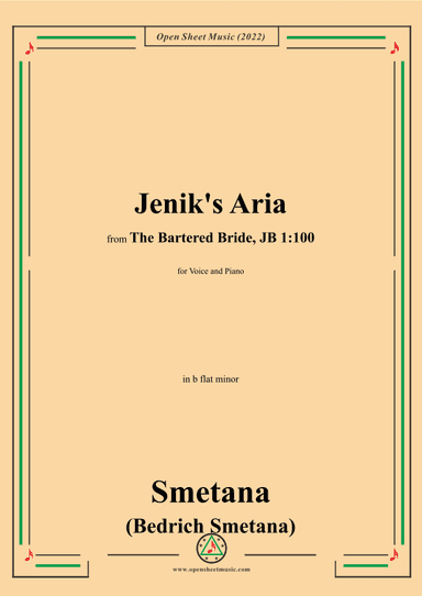 Smetana-Jenik's Aria,in b flat minor (arr. OSM Press)
