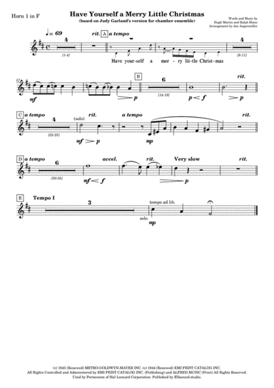 Have Yourself A Merry Little Christmas  from MEET ME IN ST. LOUIS (arr. Jan Angermüller)