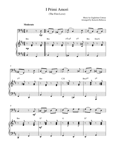 I Primi Amori (The First Love) (arr. Kaiserin Rebecca)