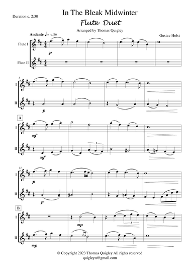 In the bleak Midwinter (arr. Thomas Quigley)