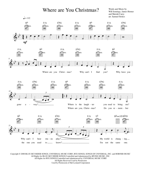 Where Are You Christmas? (arr. Samuel Stokes)